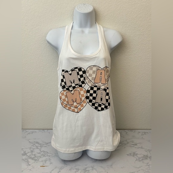 Bella Canvas Tops - BELLA + CANVAS Women’s M TANK TOP Mama Hearts Mothers Day Racerback Shirt​